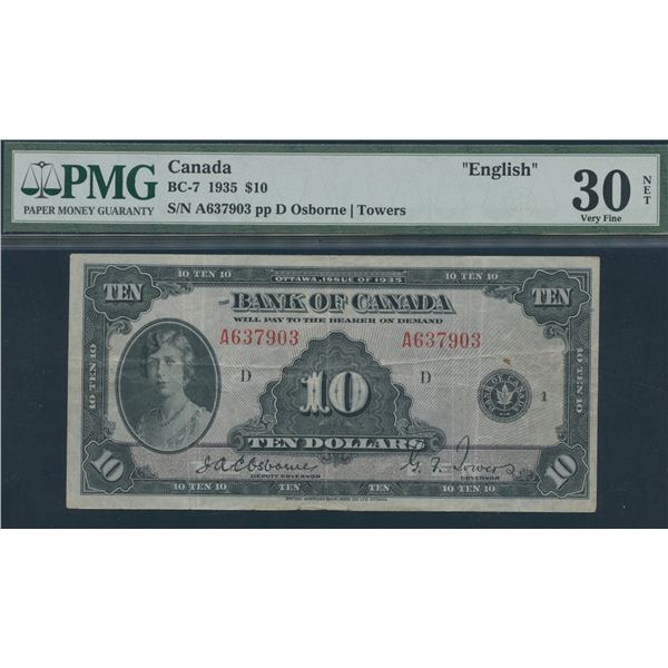 Bank of Canada $10, 1935
