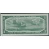 Image 2 : Bank of Canada $1, 1954 - Devil's Face