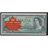 Image 1 : Bank of Canada $1, 1954 with Eaton's Cello Wrap