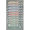 Image 1 : 1954 Bank of Canada Lot of 10 Banknotes