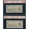 Image 2 : Bank of Canada $100, 1954 - Lot of 2