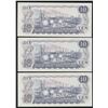 Image 2 : Bank of Canada $10, 1971 - Lot of 3 Consecutive Replacements