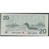 Image 1 : Bank of Canada $20, 1991 - Short Run