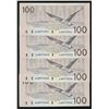 Image 1 : Bank of Canada $100, 1988 - Lot of 4 Consecutive