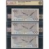 Image 2 : Bank of Canada $100, 1988 - Lot of 3 Consecutive