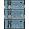 Image 1 : Bank of Canada $5, 2013 - Lot of 3
