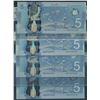 Image 2 : Bank of Canada $5, 2013 - Lot of 4