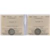 Image 1 : 1874H & 1886 Five Cents - ICCS Graded Lot of 2