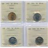 Image 1 : 1942-1948 Five Cents - ICCS Graded - Lot of 4