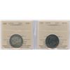 Image 1 : 1915 & 1929 Twenty-Five Cents - ICCS Graded Lot of 2