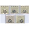 Image 1 : Twenty-Five Cents - Lot of 5 ICCS Graded Coins