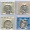 Image 1 : 1954, 1955, 1957 & 1965 Silver Dollars - Graded Lot of 4