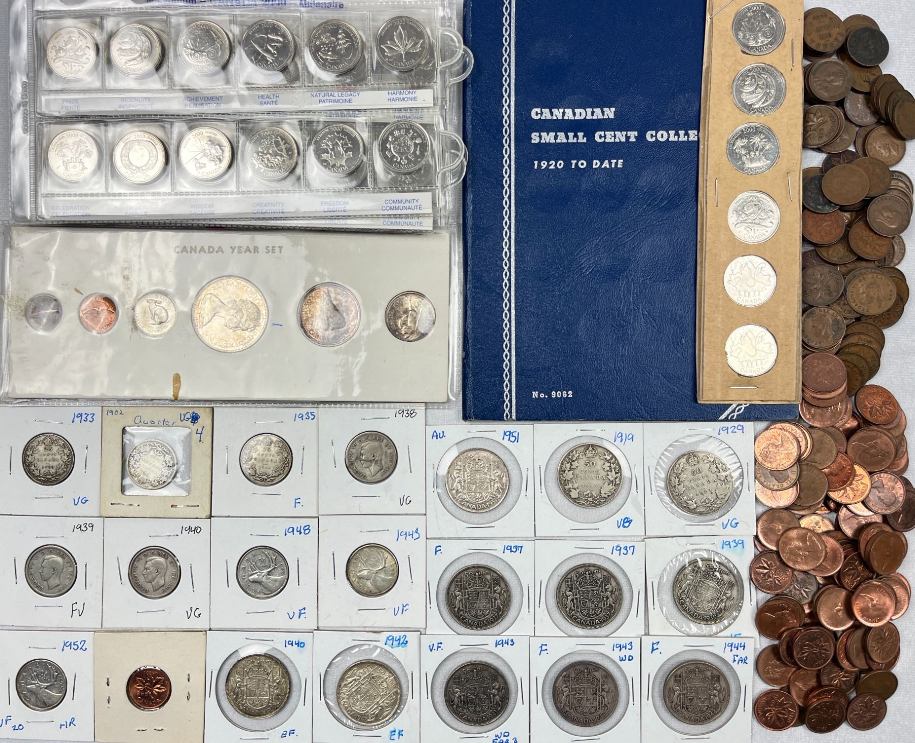 Canadian Coin Collection Sheets Canadian Coin Collection - Geoffrey Bell Auctions