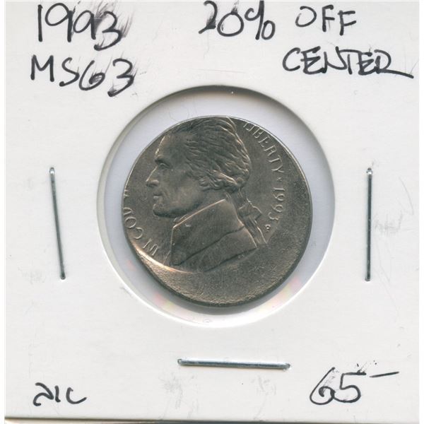 USA 5-cent ERROR
