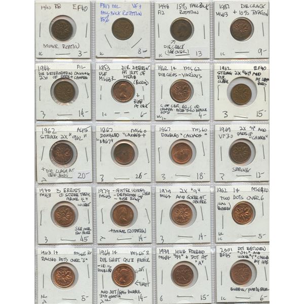 Canada 1cent Errors
