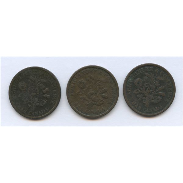 Lower Canada Token - Lot of 3