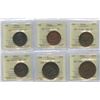Image 1 : Province of Canada Tokens - Lot of 6 ICCS Graded