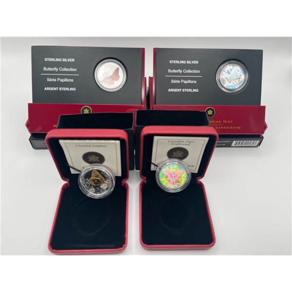 Butterfly Collection of 7 Silver Coins