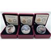 Image 1 : 2015 Fine Silver $20 Lot of Three Animal Coins