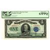 Image 1 : Dominion of Canada $1 1923. CH-DC-25h. PCGS Choice Unc 63PPQ. S/N: A2518473 Blue Seal. 1pc.