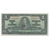 Image 1 : Bank of Canada $1, 1937 - Narrow Panel