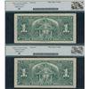 Image 2 : Bank of Canada $1, 1937 - Lot of 2 Consecutive