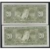 Image 2 : Bank of Canada $20, 1937 - Lot of 2