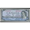 Image 1 : Bank of Canada $5, 1954 - Devil's Face