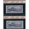 Image 2 : Bank of Canada $20, 1954 - Devil's Face - Lot of 2