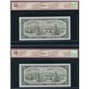 Image 2 : Bank of Canada $20, 1954 - Devil's Face - Lot of 2