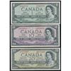 Image 1 : Bank of Canada 1954, $1, $10 & $20 - Devils' Face Lot