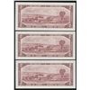 Image 2 : Bank of Canada $2, 1954 - Lot of 3 Consecutive