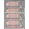 Image 1 : Bank of Canada $2, 1954 - Lot of 4 Replacements