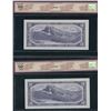 Image 2 : Bank of Canada $10, 1954 - Lot of 2 Consecutives