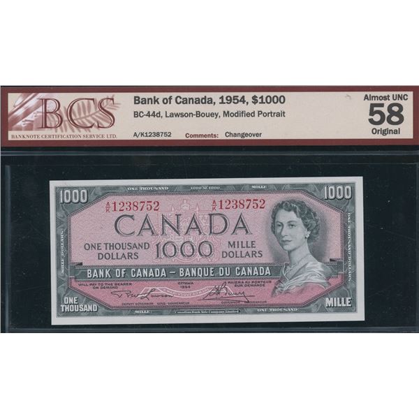 Bank of Canada $1000, 1954