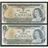 Image 1 : Bank of Canada $1, 1973 - Lot of 2 Radars
