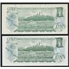 Image 2 : Bank of Canada $1, 1973 - Lot of 2 Radars