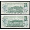 Image 2 : Bank of Canada $1, 1973 - Lot of 2 Replacements