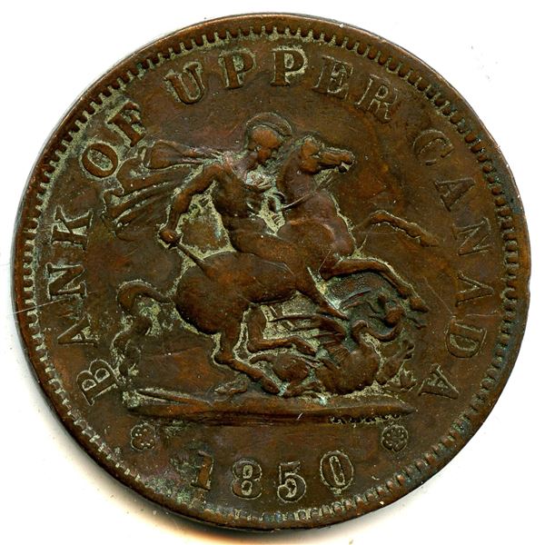 Lot of Fourteen Bank of Upper Canada Tokens.