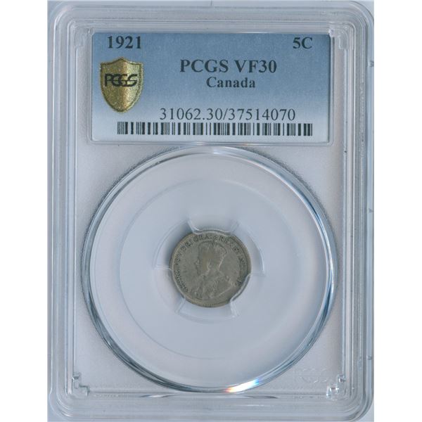 1921 Five Cents - Key Date