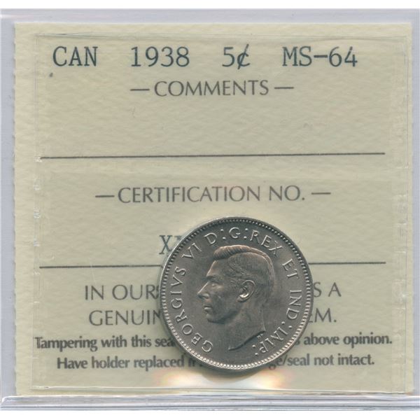 1938 Five Cents