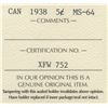 Image 3 : 1938 Five Cents