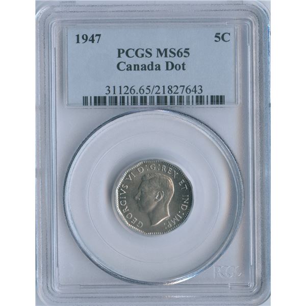 1947 Five Cents - Dot