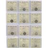 Image 1 : Canadian Five Cents Silvers - ICCS Graded Lot of 13