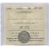 Image 2 : Canadian Five Cents Silvers - ICCS Graded Lot of 13