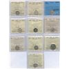 Image 1 : Canadian Five Cents - Graded Lot of 10