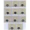 Image 2 : Canadian Five Cents - ICCS Graded Lot of 23