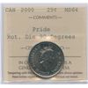 Image 1 : 2000 Twenty-Five Cents - Pride Rotated Die 90 Degrees