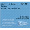 Image 3 : 1947 Silver Dollar - Maple Leaf ; Double HP
