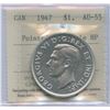 Image 1 : 1947 Silver Dollar - Pointed 7; Double HP